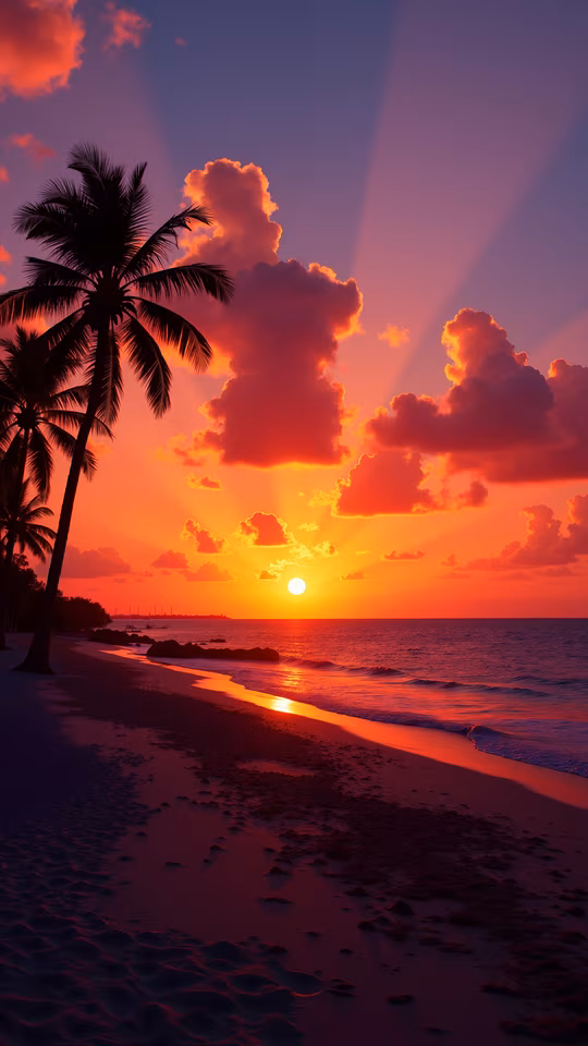 Sunset Beach Illustration