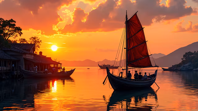 Sunset Sailboat