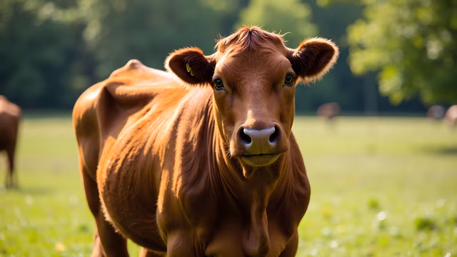 Brown Cow in Pasture