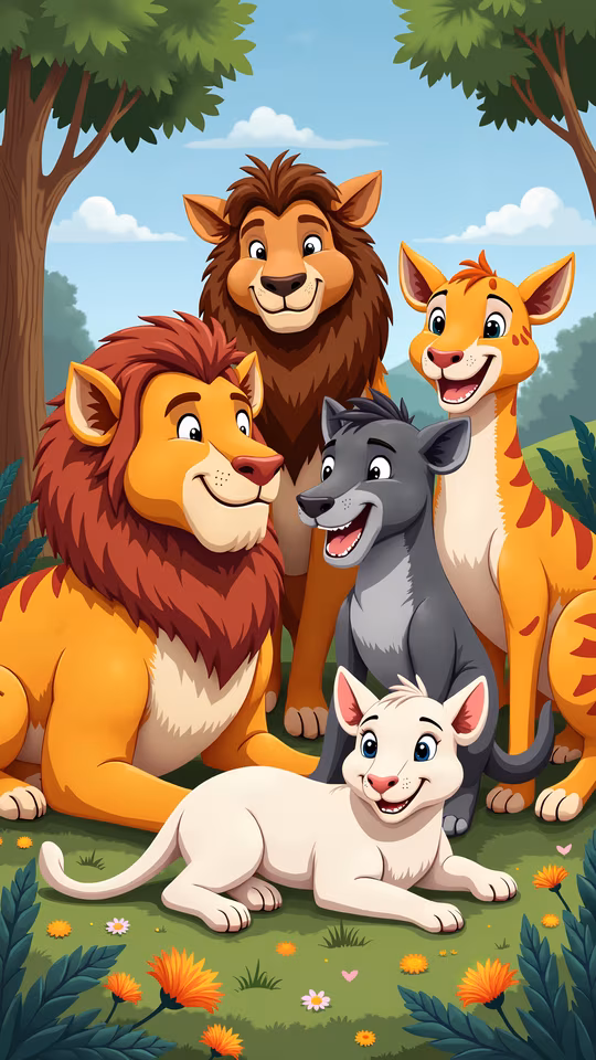 Cartoon Animal Family