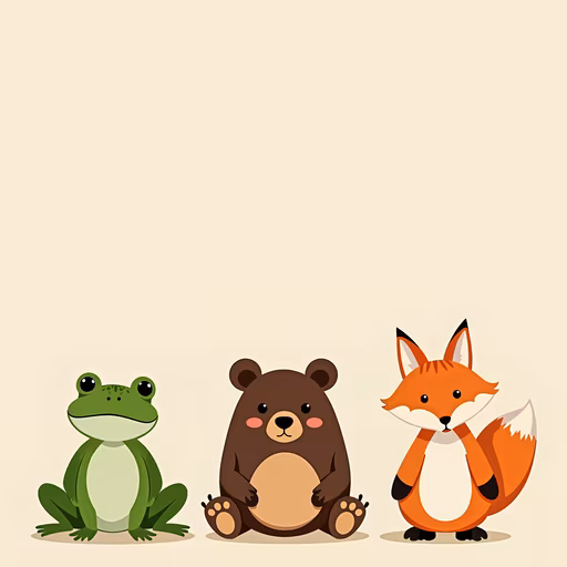 Cartoon Animals Gathering