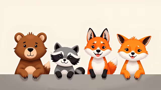 Cartoon Forest Friends