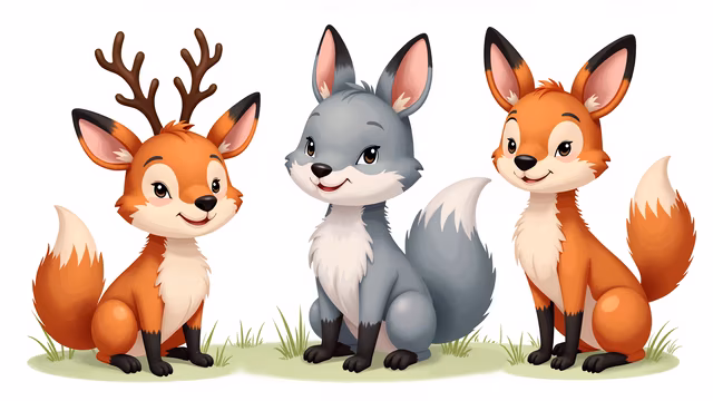 Cartoon Forest Friends