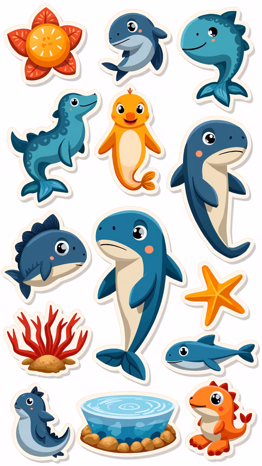 Cartoon Underwater Creatures