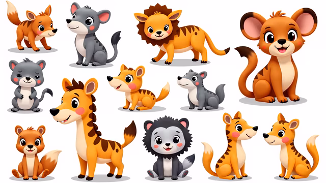 Cartoon Wildlife Characters