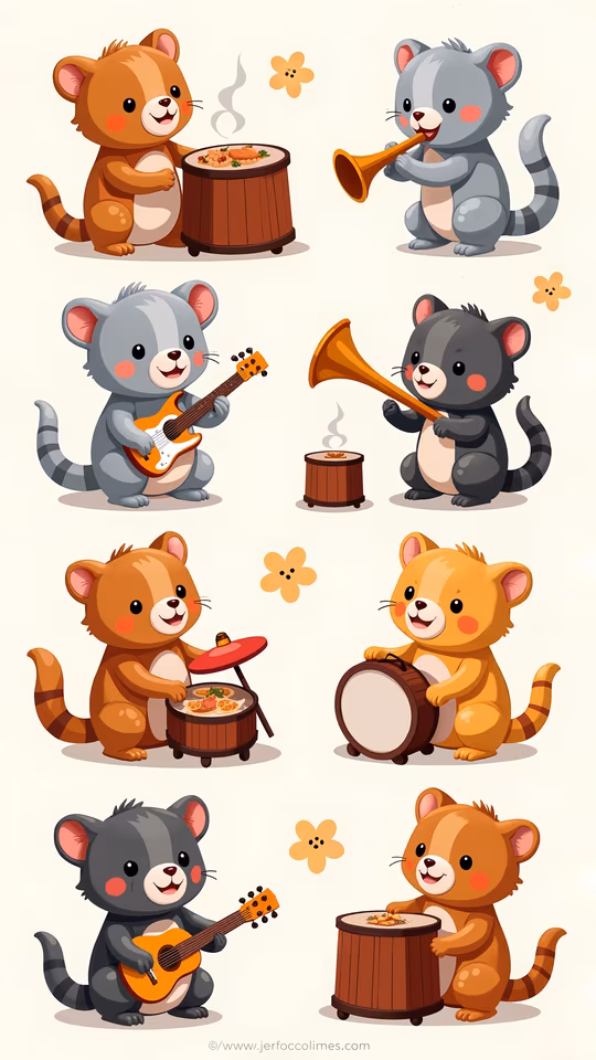 Cats Playing Instruments