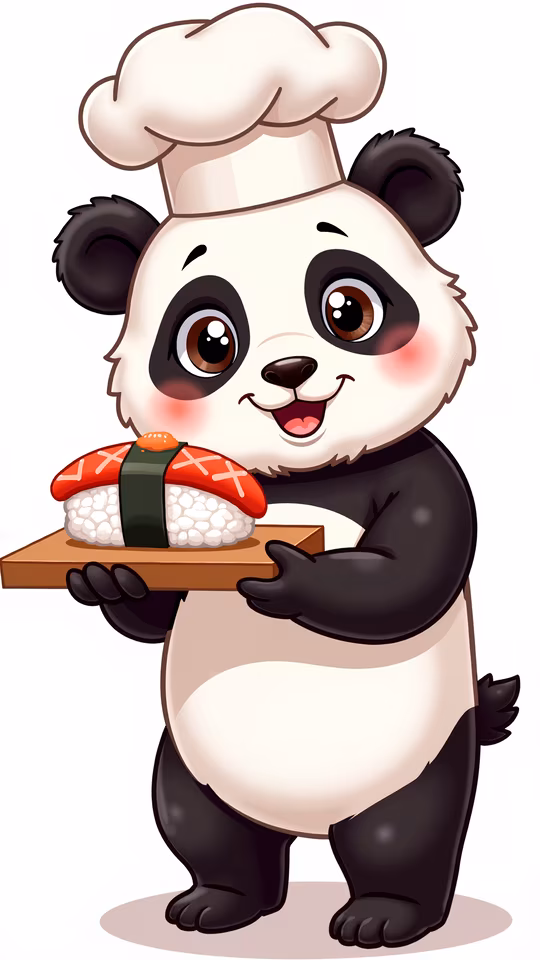 Chef Panda Illustration