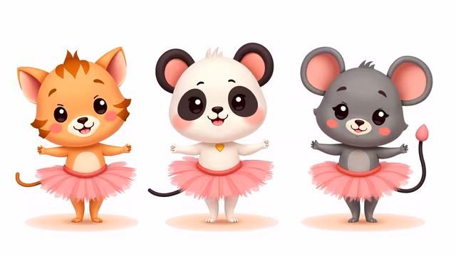 Cute Animal Ballet Dancers