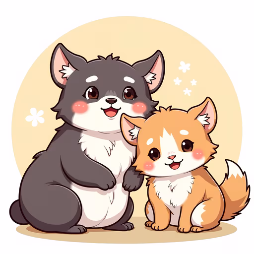 Cute Cartoon Cats