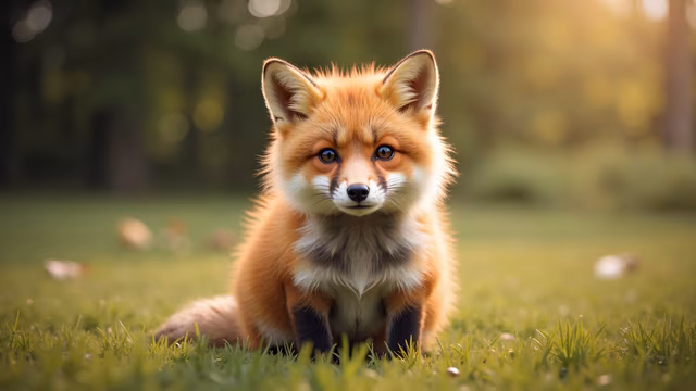 Cute Fox in Nature