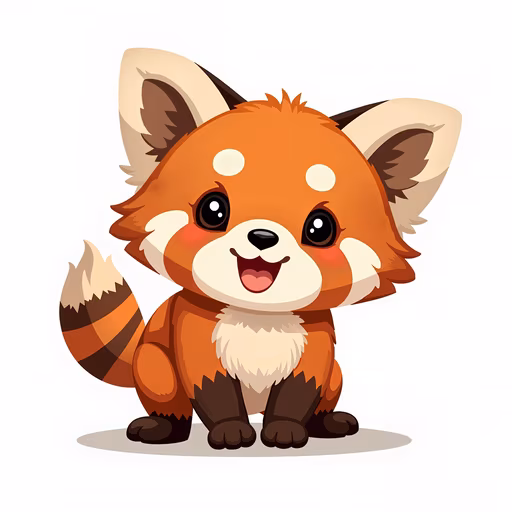 Cute Red Panda Illustration