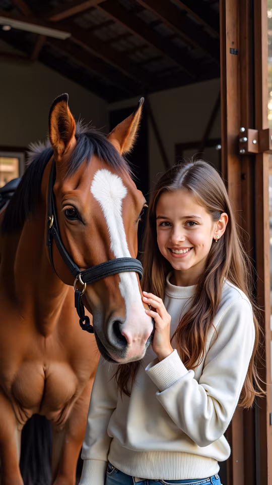Girl and Horse
