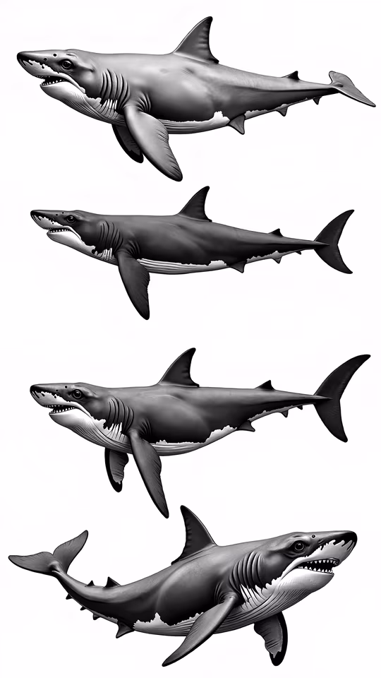 Great White Sharks Illustration