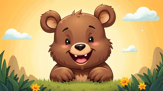 Happy Cartoon Bear