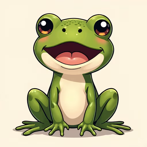 Happy Frog Illustration