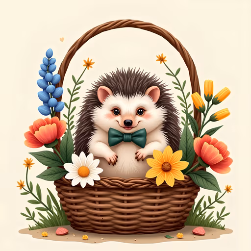 Hedgehog in a Basket