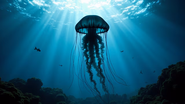 Jellyfish Underwater Illustration