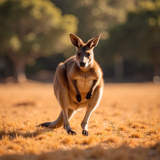 Kangaroo in Golden Light