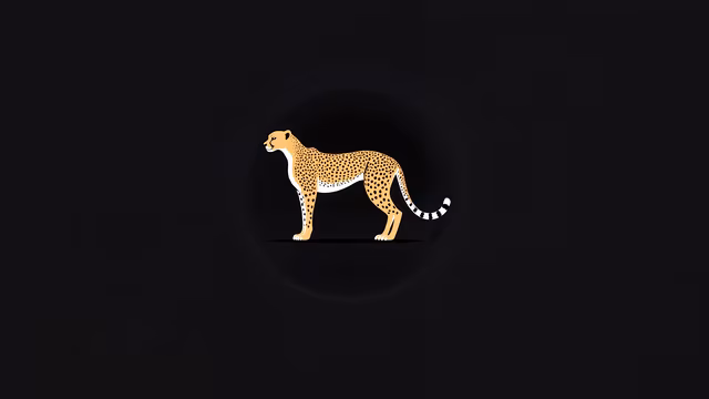 Minimalist Cheetah Illustration