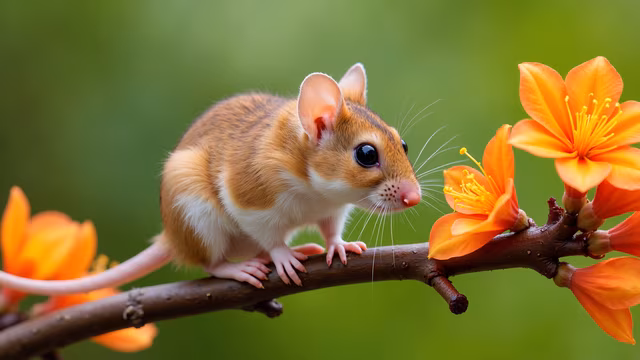 Mouse Amongst Orange Blossoms
