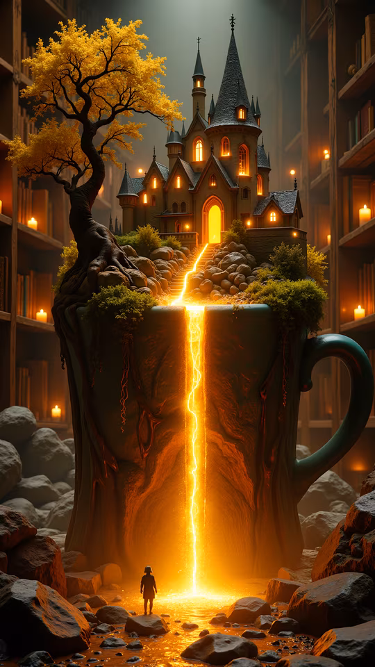 Mystical Castle in a Giant Mug