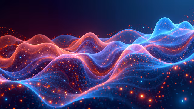 Neon Waves Illustration