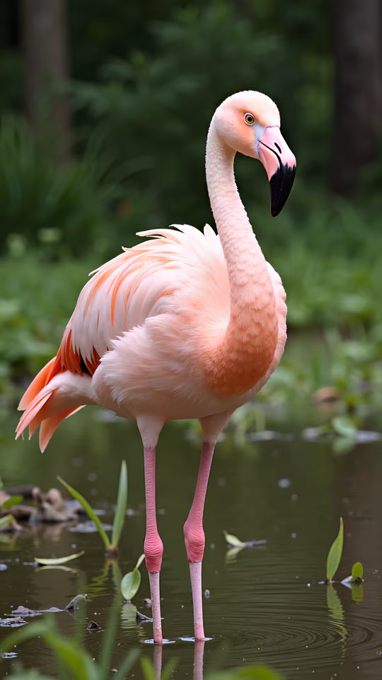Pink Flamingo in Nature