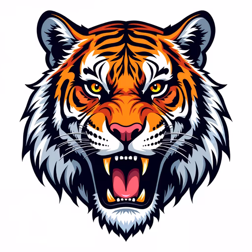 Roaring Tiger Illustration