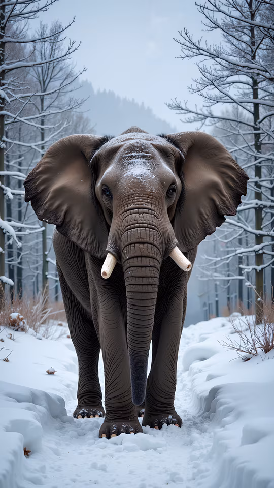 Snowy Elephant