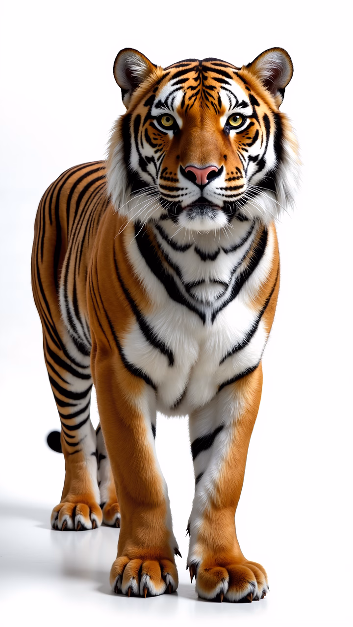 Detailed tiger illustration with striking colors and textures.
