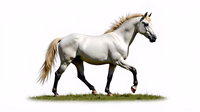 White Horse in Motion