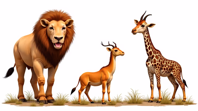 Wild Animals Illustration
