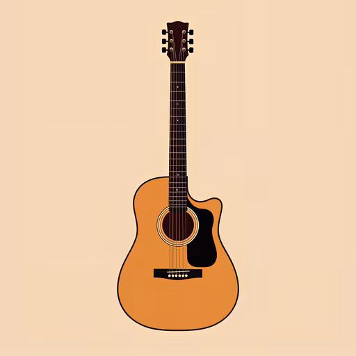 Acoustic Guitar Illustration