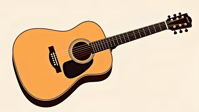 Acoustic Guitar Illustration