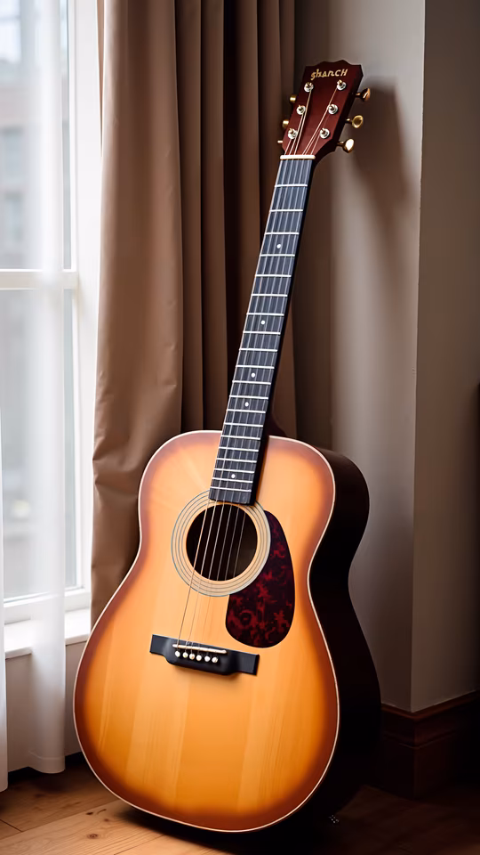 Acoustic Guitar in Soft Light