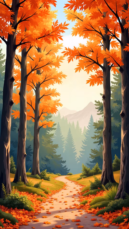 Autumn Pathway Illustration