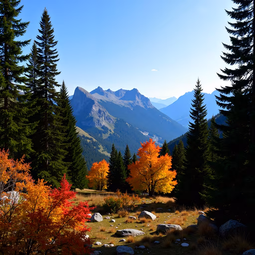 Autumnal Mountain Landscape