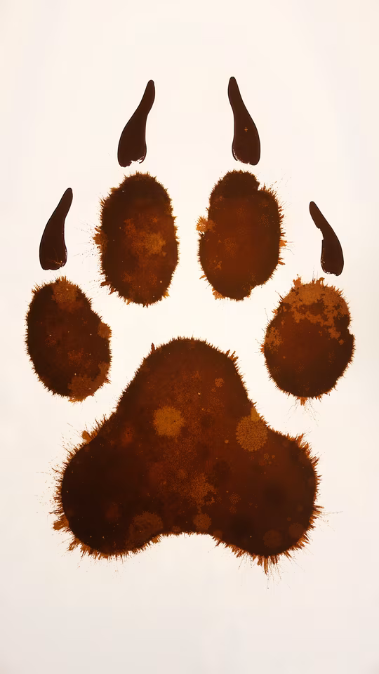 Bear Paw Print Illustration