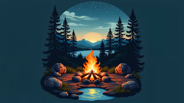 Campfire Illustration