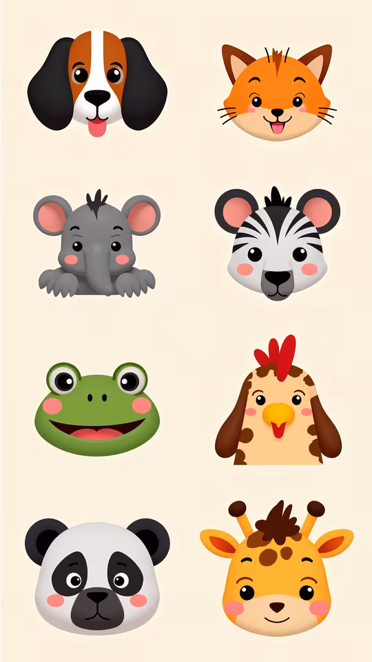 Cartoon Animal Faces