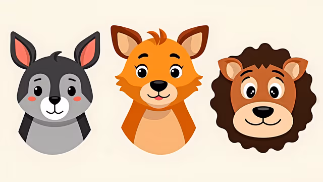 Cartoon Animal Heads