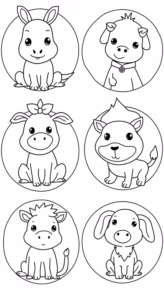 Cartoon Farm Animals