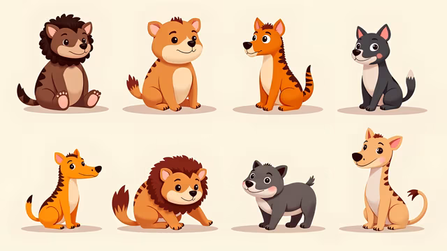 Cartoon Wildlife Friends