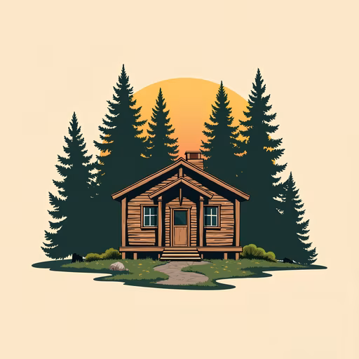 Cozy Cabin Illustration