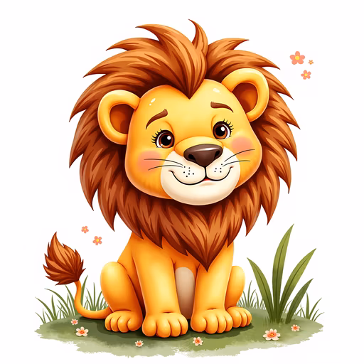 Cute Cartoon Lion