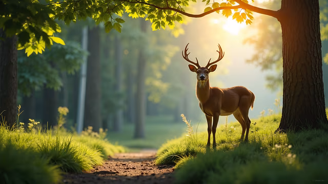 Forest Deer Illustration