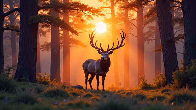 Forest Deer Illustration