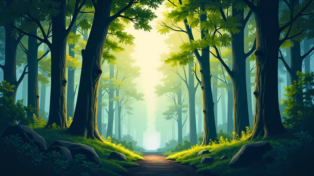 Forest Path Illustration