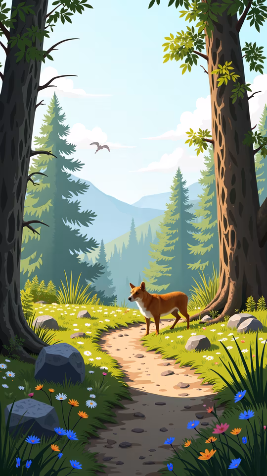 Forest Path Illustration