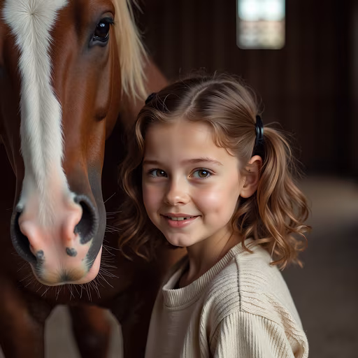 Girl and Horse